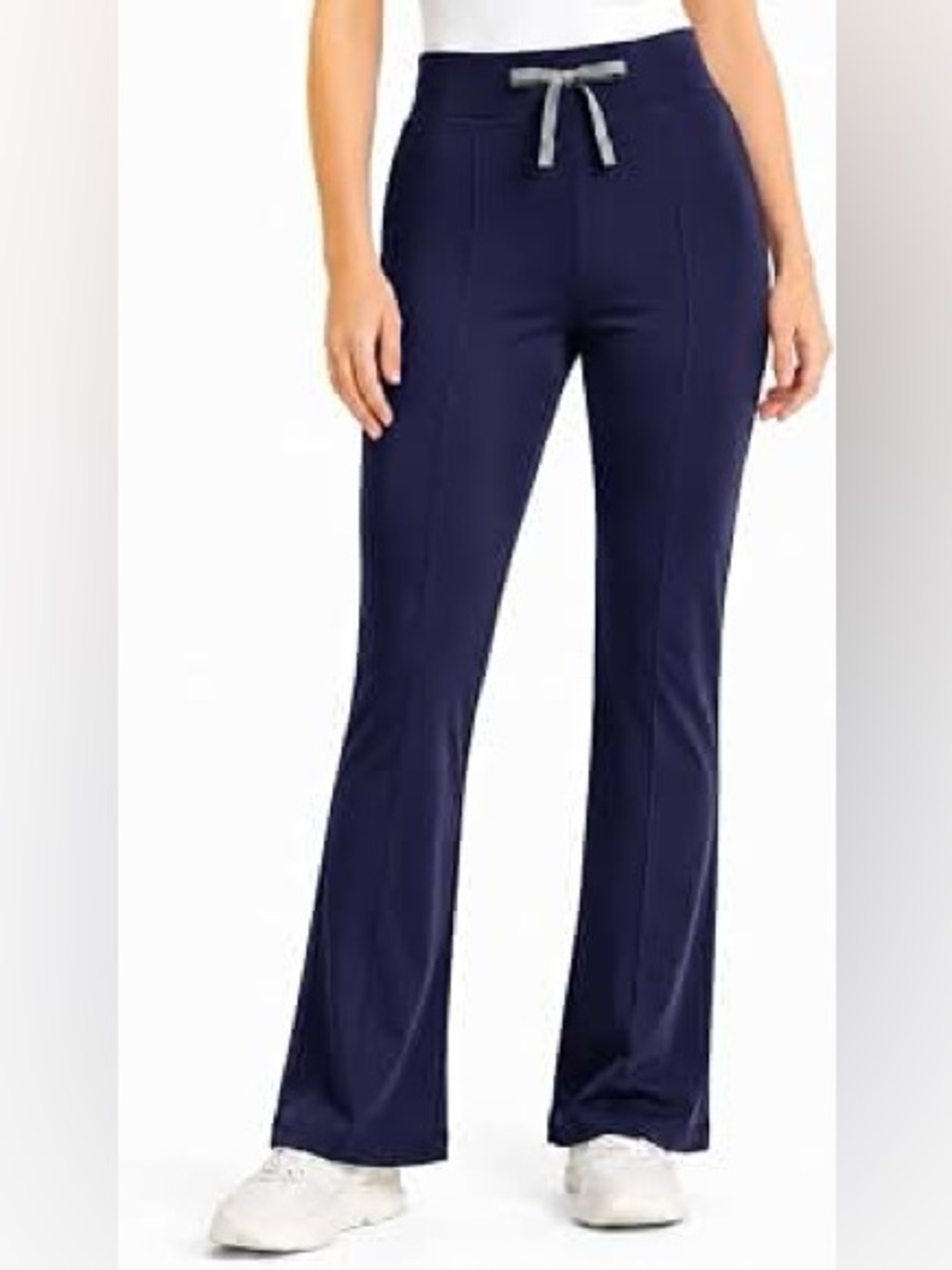 FIGS Navy Flare Scrub Pants with Drawstring Waist